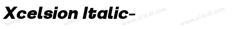 Xcelsion Italic字体转换